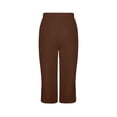 thumbnail image 4 of yillto Cotton Linen Capri Pant for Womens Wide Leg Palazzo Lounge Capris Pants Summer Loose Lounge Trousers, 4 of 7