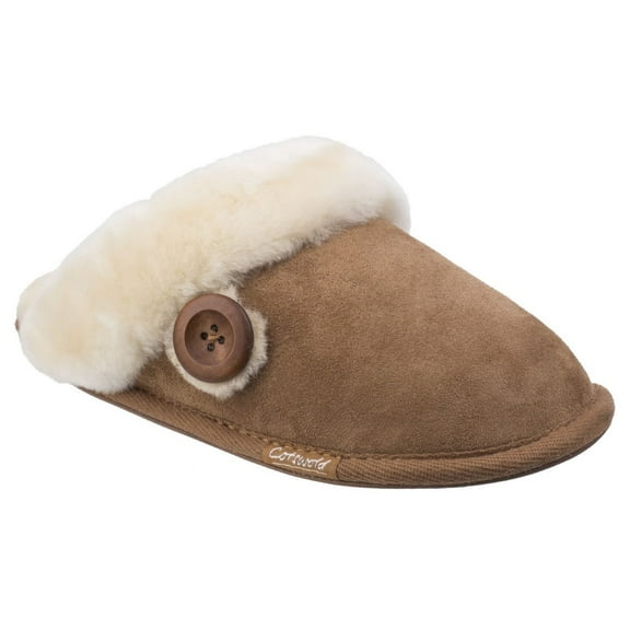Cotswold Womens Lechlade Sheepskin Mule Slippers