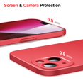 thumbnail image 4 of JETech Upgraded Slim (0.85 mm Thin) Case for iPhone 13 6.1-Inch, Camera Lens Cover Full Protection, Slim Fit Ultra Thin Lightweight Matte Hard PC, Support Wireless Charging (Red), 4 of 7