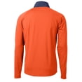 thumbnail image 3 of Men's Cutter & Buck  Orange Syracuse Orange DryTec Adapt Eco Knit Hybrid Recycled Raglan Quarter-Zip Jacket, 3 of 3