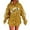 Gold, variant on Womens Full Zip Hoodies Football & Heart Sparkly Print Long Sleeve Hoodies Oversized Fit Casual Sports Game Daily Hoodies With Pocket
