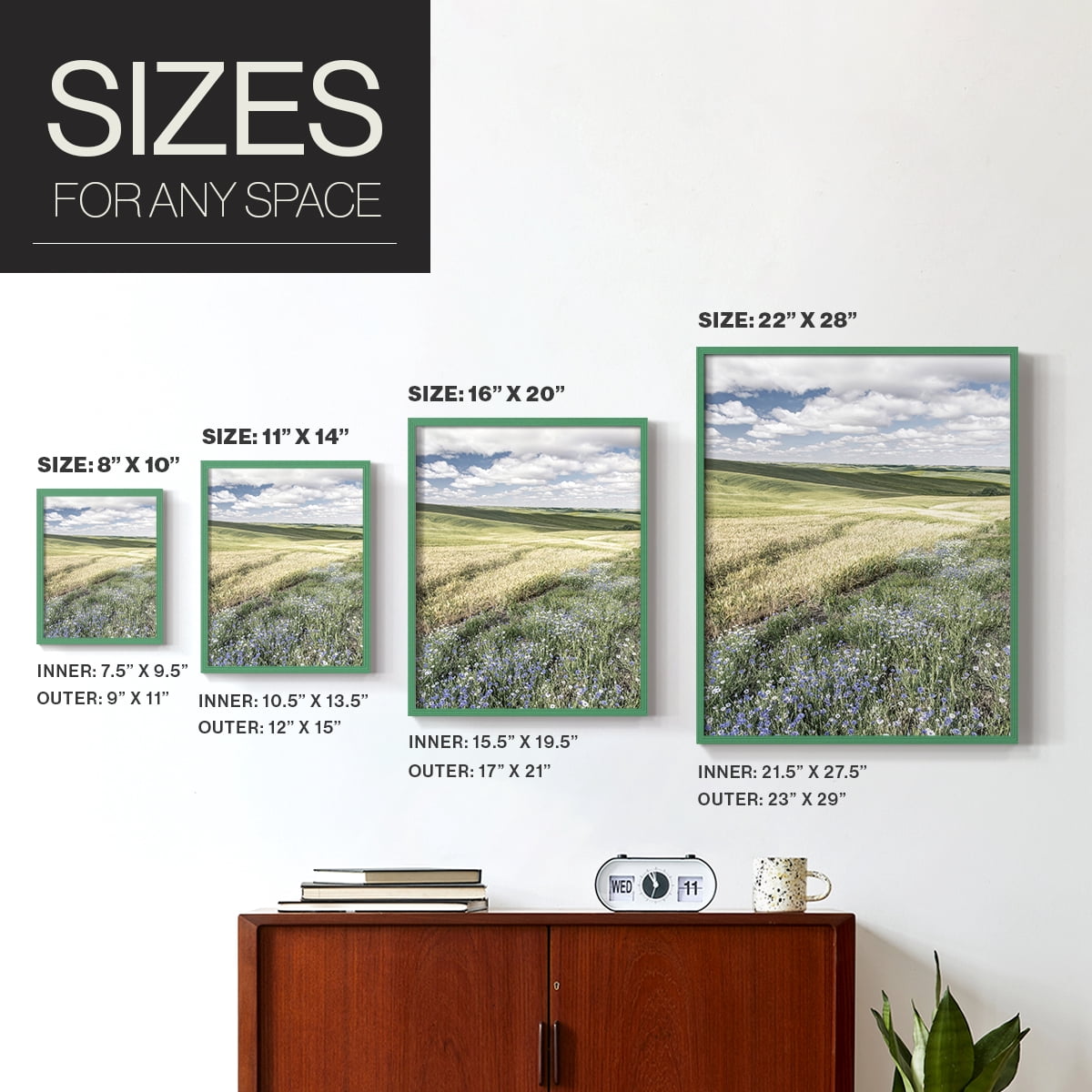 Wildflower Farm Framed Print - Solid Wood in Single Picture Frame Solid Wood 2 Framed Print