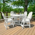 thumbnail image 2 of Highwood's 48" Round 5-pc Hamilton Dining Set - Counter Height, Outdoor, Eco-friendly, Synthetic Wood, 2 of 5