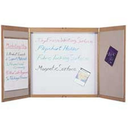 - Quartet QRT878 Conference Room Cabinet- Expandable- 4ft. x4ft.- Mahogany