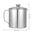Stri Bacon Grease Container with Strainer Stainless Steel Oil Pot