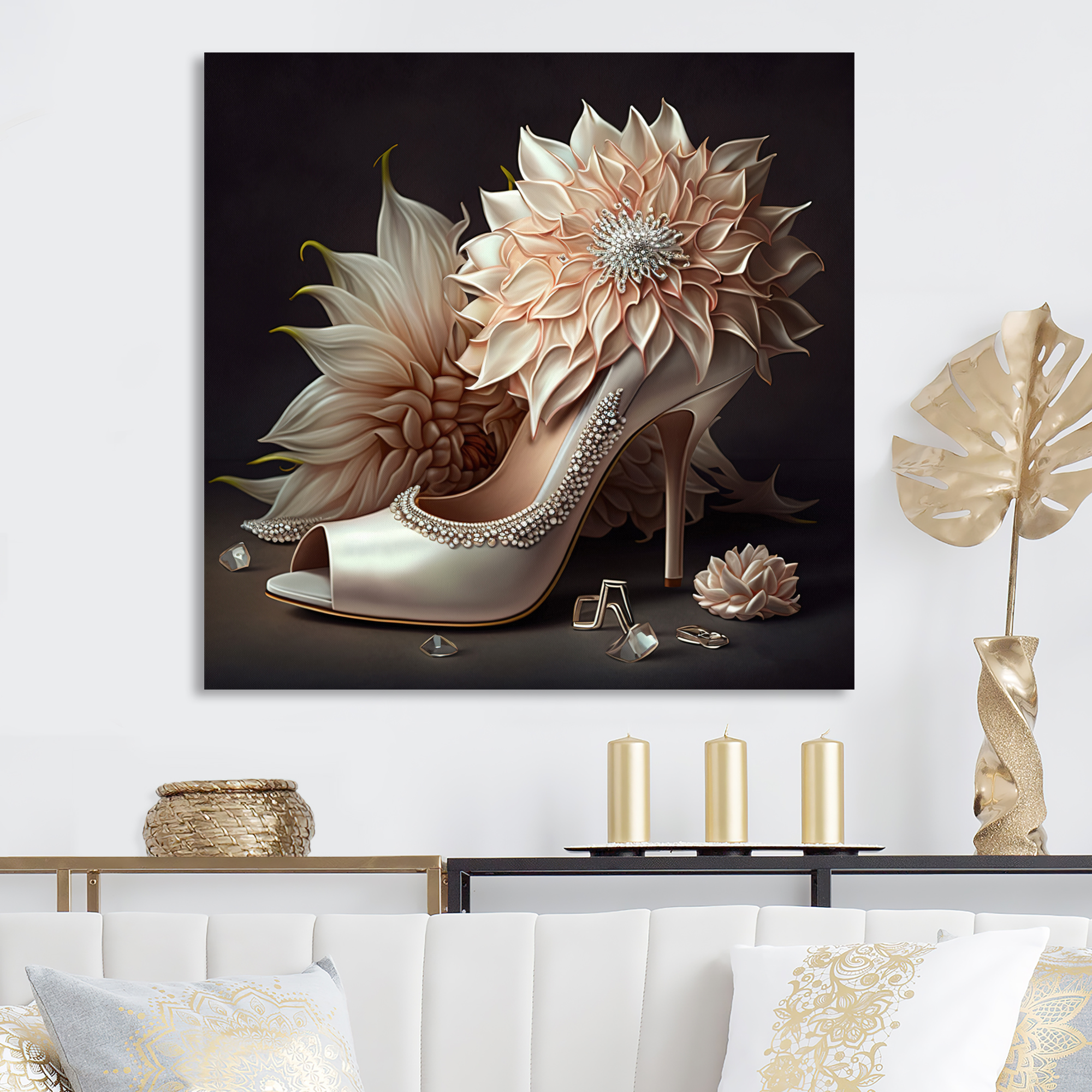 Designart Wedding Shoes Canvas Wall Art