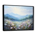 thumbnail image 2 of Designart "Hillside Abloom With Purple Morning Glories II" Flowers Floater Framed Wall Art Prints, 2 of 5