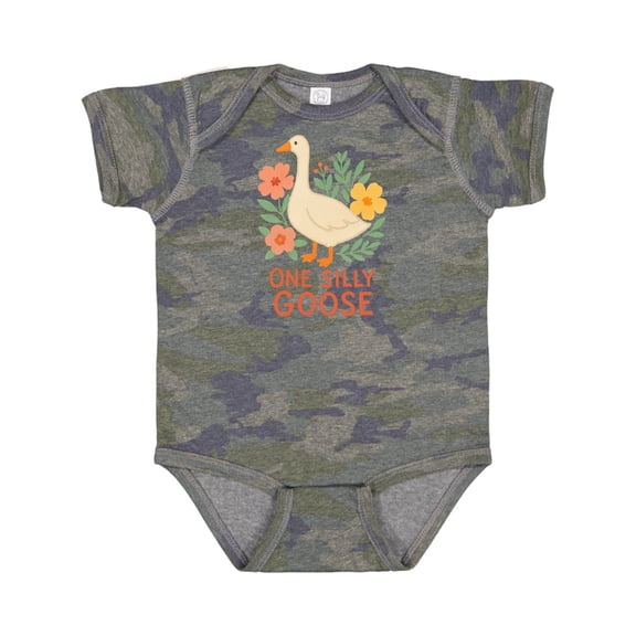 Inktastic One Silly Goose Cute Animal Design Boys or Girls Baby Bodysuit