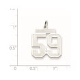 thumbnail image 2 of Auriga 925 Sterling Silver/Rhodium-plated Satin Number 59 Charm for Women (L-22mm, W-18mm), 2 of 4