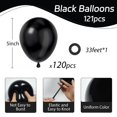 thumbnail image 2 of Globos Awenztech de látex negro, 15 cm, 120 unidades, con cinta, 2 of 7