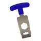 thumbnail image 5 of Herramienta de acero inoxidable para extraer el tapón de drenaje de piscinas elevadas y spas. Mango cómodo. Azul, 5 of 9