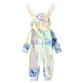 thumbnail image 2 of Ruyang Infant Baby Zip Up Jumpsuit Cute Bunny Ear Tie Dye Hooded Romper Long Sleeve Footless One Piece Outfit for Newborn Boys Girls, 2 of 6
