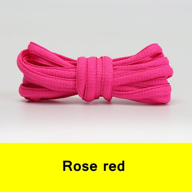 1 Paire de Lacets Demi-Cercle Espadrilles de Course Classiques Lacets Ronds Unisexe Enfants Adultes Bottes Décontractées Lacets de Tennis 100/120/140/160 cm Rouge Rose 120 cm