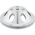 thumbnail image 3 of Speedway Motors Small Block Chevy Aluminum Pulley Set for Long Water Pump, 1-Groove Upper and 2-Groove Lower V-Belt Design, Lightweight Cast Aluminum, 1969–85 SBC, 3 of 9
