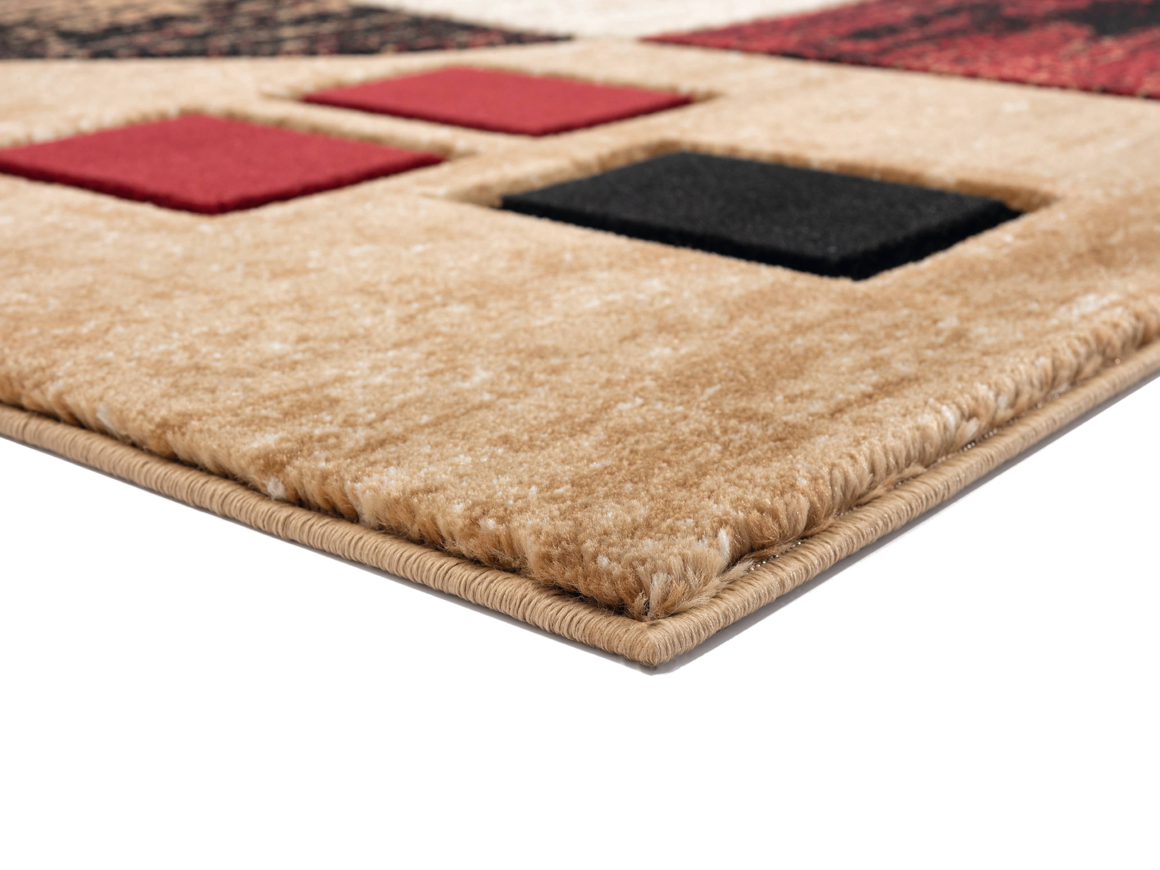 United Weavers Drachma Attica Modern Abstract Accent Rug, Burgundy, 1'10" x 2'8"