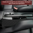 thumbnail image 6 of Uxcell 2pcs Car Seat Gap Filler Organizer 11.5 x 8 x 2.1 Inch Leather Universal Car Organizer Storage Box Between Seat and Console for Phone Sunglasses Keys, Red, 6 of 6