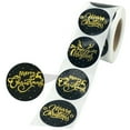thumbnail image 4 of 2 Rolls Christmas Gold Blocking Bag Sealing Stickers Adhesive Gift Stickers, 4 of 7