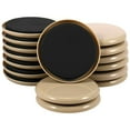 thumbnail image 1 of 3.5”  Plastic Furniture Sliders Furniture Pads for Carpet & Wood Floors  Khaki  16 Pack, 1 of 9