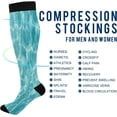 thumbnail image 4 of FREEAMG 1Pair Fashion Print Compression Socks for Women Men,Knee High Stockings for Athletic Sports,Running,Travel, 4 of 7