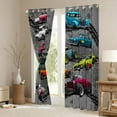 thumbnail image 3 of Feelyou Rcing Car Curtains Pack of 2 (42x84 Each), Extreme Speed Sport Curtains Blackout, 3 of 6