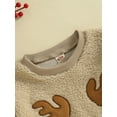 thumbnail image 6 of Wassery Baby Girls Boys Christmas Romper Clothes 6M 12M 18M 24M Toddler Girls Boys Long Sleeve Round Neck Reindeer Embroidery Onesie Bodysuit Infant Girls Boys Fall Winter Clothing, 6 of 9