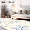 thumbnail image 2 of ODIKA 2'x3' Machine Washable Non-Slip Area Rug, Frosted Petal Mosaic Floral Design with Detailing High Traffic Rug with Pad, Beige, 615610, 2 of 8