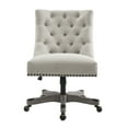 thumbnail image 5 of Linon Della Mid Back Office Chair with Adjustable Height, Tilt and Swivel, Graywash/Natural, 5 of 10