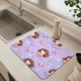 thumbnail image 6 of Dish Drying Mat Absorbent Dish Drainer Kitchen Counter 15.7x11.8inch Dish Drying Pad for Countertops Sinks Draining Racks Purple Adorable Mermaid, 6 of 9
