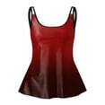 thumbnail image 4 of TTUHYWXI Womens 2025 Tankini Swimsuits Tummy Control Flowy Swimwear Bathing Suits Swim Tank Top Only (Red, XL), 4 of 5