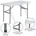 thumbnail image 2 of 24''W x 48''L Granite White Plastic Folding Table, 2 of 9