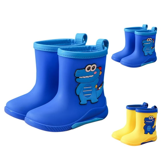 Otqutp Children's Rain Boots 3-12 Years Boys Baby Rain Boots Girls Students Toddler Outdoor Water Shoes
