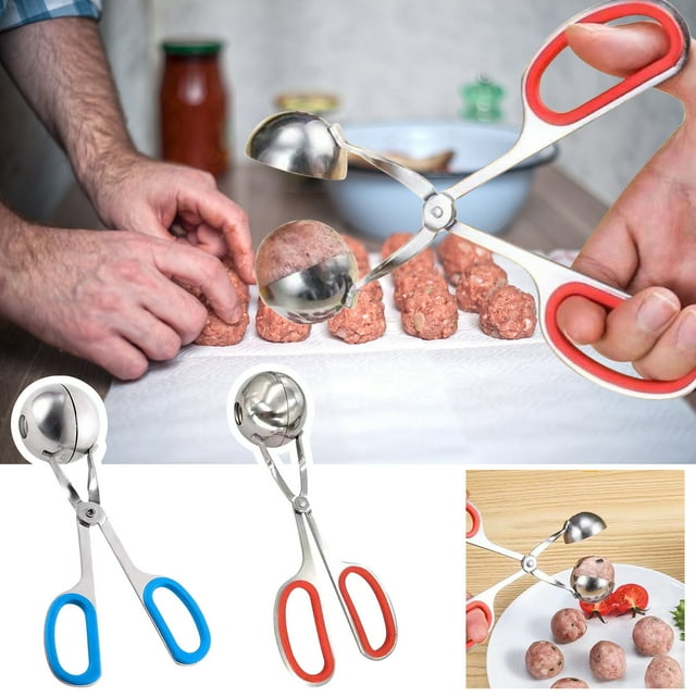 Moldeador de bolas de masa de acero inoxidable, máquina para hacer albóndigas, moldeador de rollos de arroz, herramienta de cocina para el hogar, diseño compacto, para cocinar en casa, moldeador de a