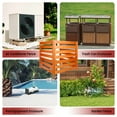 thumbnail image 2 of Expandable Pool Barrier, Light Brown Treated Timber, 3-Piece Ground Anchoring Design, Air Conditioner Unit Protection Panel, Garden Equipment Fence, Patio Privacy Partition, Yard Cover, 2 of 8