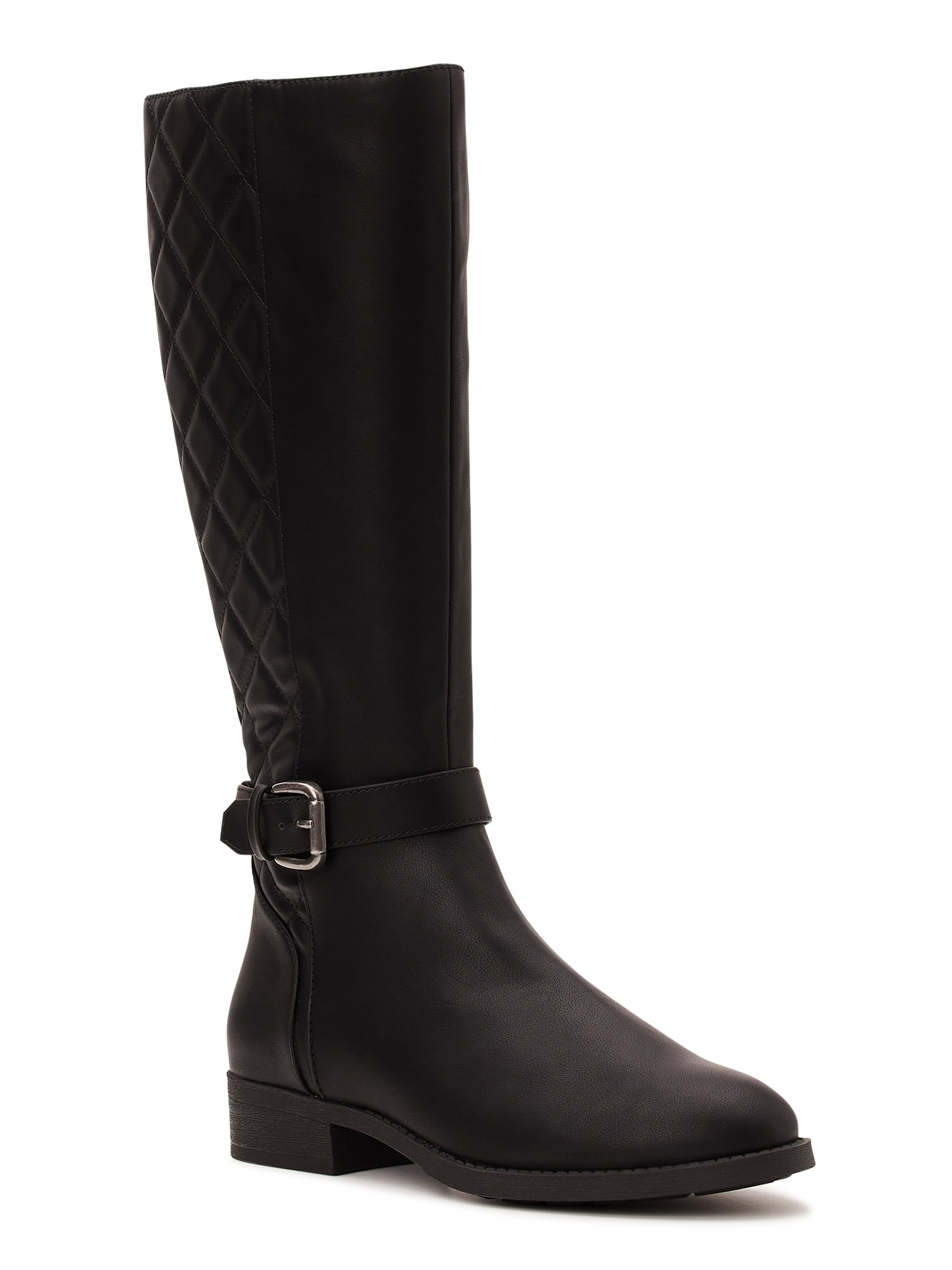 Time and Tru Women’s Quilted Riding Boot Wide Width