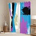 thumbnail image 3 of Homewish Blue Purple Abstract Black Out Curtains, Retro Watercolor Abstract Curtains Pack of 2 (42x63 Each), Oil Printing Art Bedroom Curtains, Curtains and Drapes Bedroom Decor, 3 of 6
