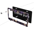 thumbnail image 6 of A Pair Of License Plate Frame Sunscreen Corrosion Resistant Rust 12.3×6.3in With Accessories Suitable For Any Car Darkorchid Geometric Lines Hand-Drawn Sketch_1, 6 of 8