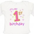 thumbnail image 4 of Inktastic It's My First Birthday Boys or Girls Long Sleeve Baby Bodysuit, 4 of 5