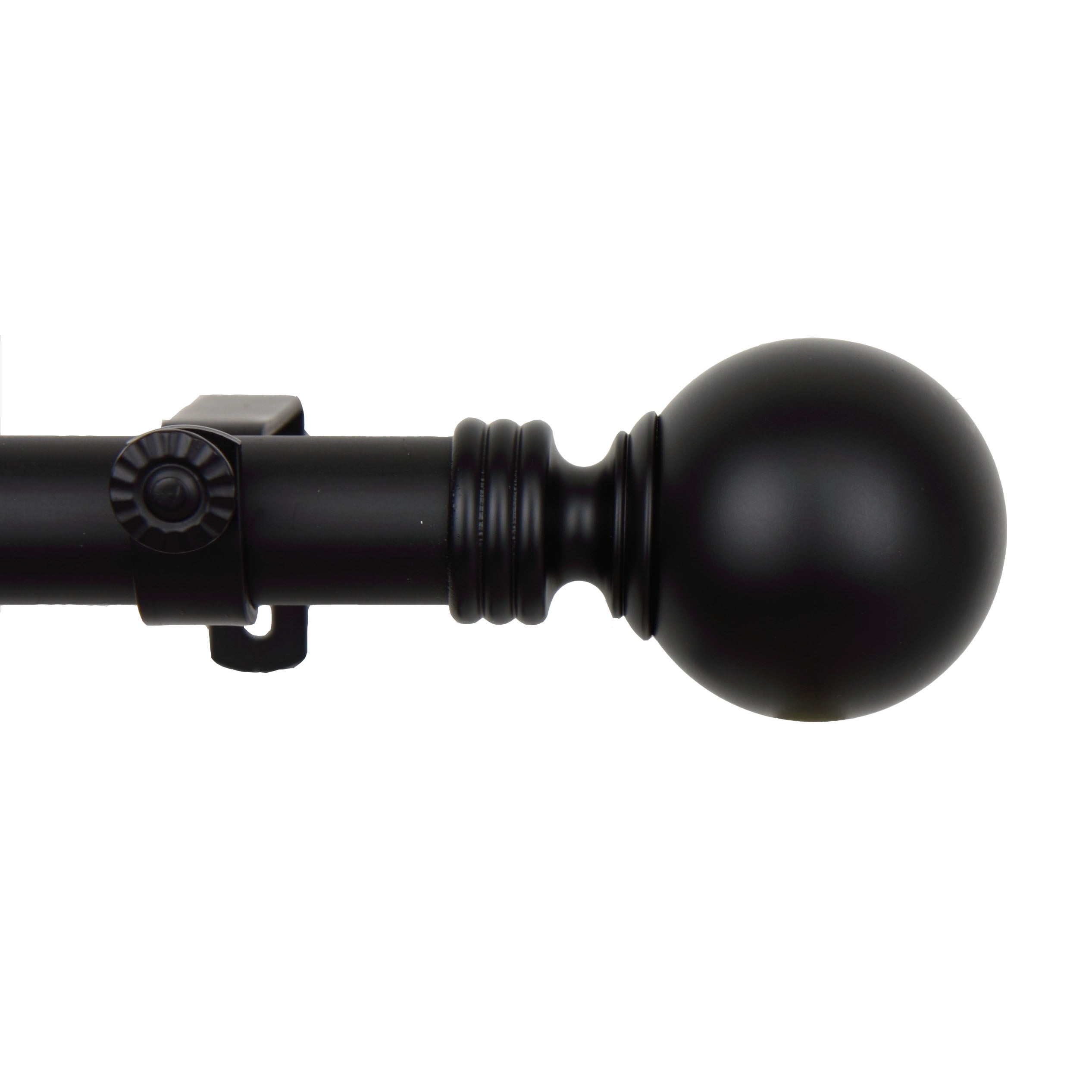 1" Dia Giselle Curtain Rod 48-84 inch, Black