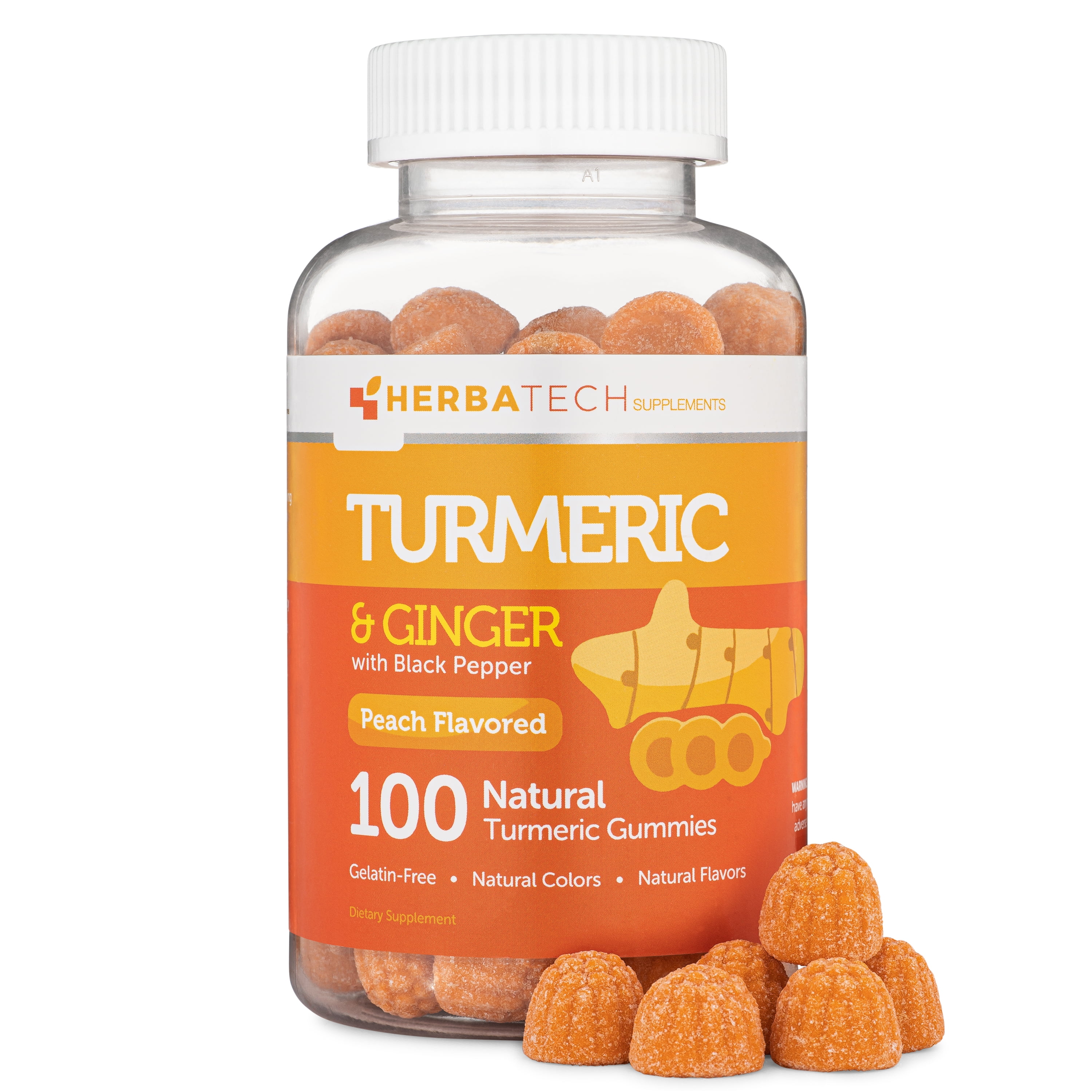 Turmeric Curcumin Gummies with Ginger Root (100 Count) Chewable