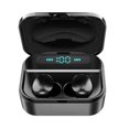 thumbnail image 1 of Auriculares inalámbricos Bluetooth 5.0 con estuche de carga inalámbrico Auriculares estéreo TWS a prueba de agua Auriculares intrauditivos Sonido premium con graves profundos Fokelyi 2033171-1, 1 of 9
