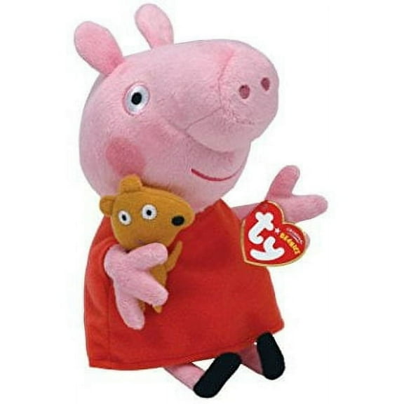 Ty Beanie Babies - Peppa Pig Regular Size Plush 6" (Bonus 1 Fun Chops)