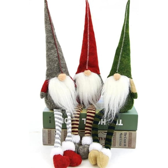 KOMI 3Pcs New Christmas Decoration Long Legs Rudolph Doll Christmas Children Gift Hotel Mall Window Decoration