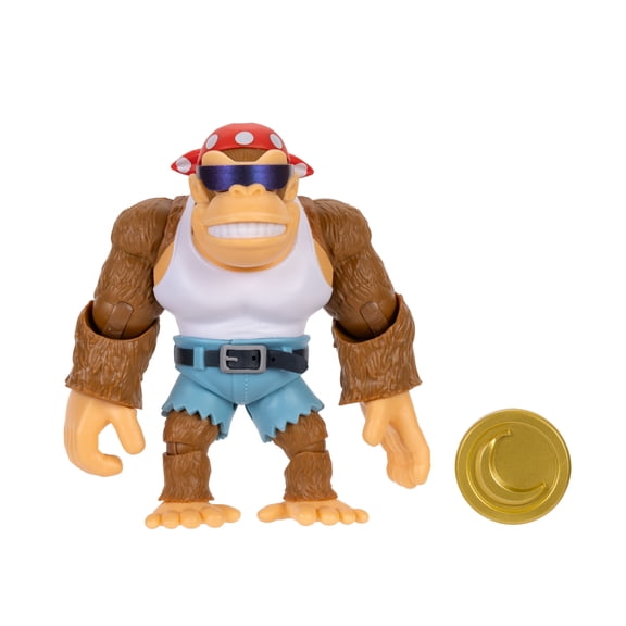 Nintendo 4 inch Funky Kong Action Figure with Banana Coin Accessory