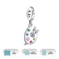 thumbnail image 3 of 925 Sterling Silver Charm for Bracelets Artist's Palette Dangle Charms Women Bracelet Charm, 3 of 7
