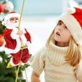 thumbnail image 3 of Santa Claus Musical Climbing Rope Climbing Santa Claus on Ladder with Lights Lovely Electric Santa Claus Toys Climb Ladder Bead Chain Xmas Tree Hanging Party Decor (Climbing Pearl Elderly), 3 of 9