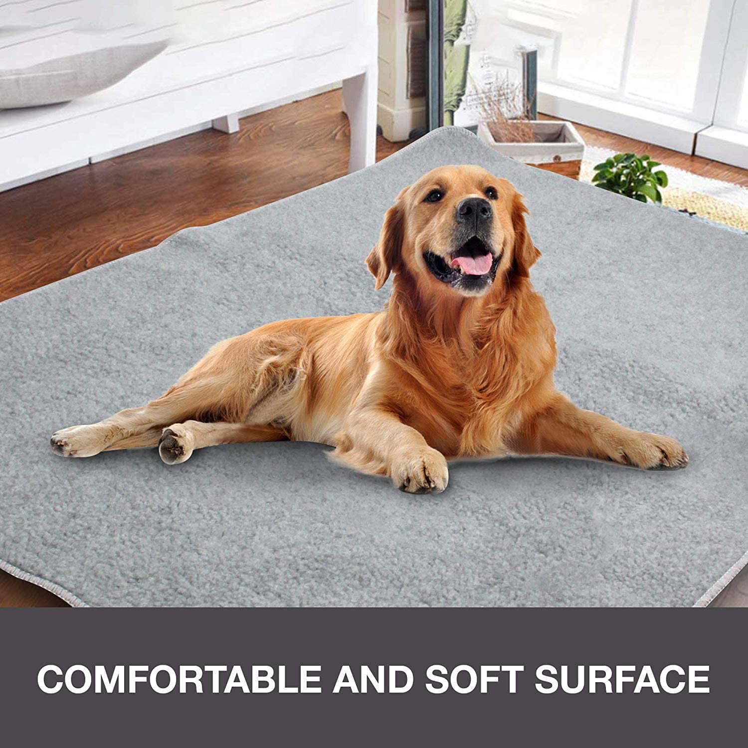 Dog Trunk Fleece Mat Pet Reusable Kennel Pad & Bed Mat for Dog Cat Waterproof Kennel Pad Pet Furniture Protection Pad 47.2 in x 31.5 in/29.5 in x 19.7 in 