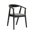 thumbnail image 2 of Santana 7 Piece Round Black Wood Dining Table Set with Charcoal Fabric, 2 of 6