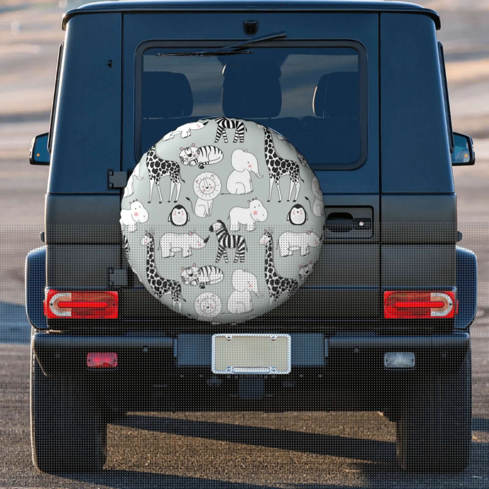 thumbnail image 3 of Kll African Animals Tire Cover,Universal Wheel Tire Cover For Trailer, Rv, Suv, Truck,Camper And Many Vehicle,(14 Inch), 3 of 7