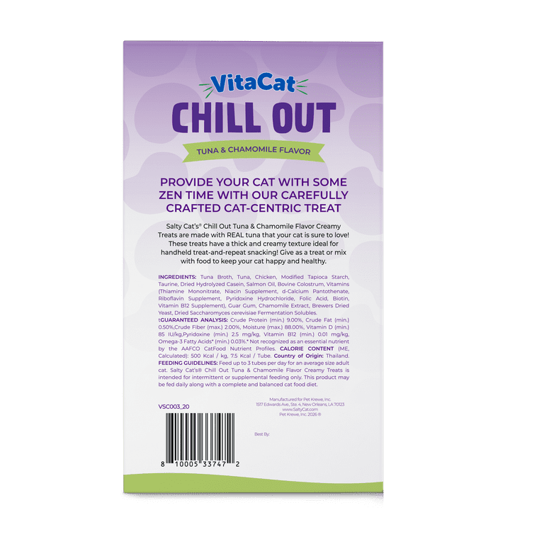 Salty Cat VitaCat Tuna & Chamomile Creamy Treats, 20 Pack photo 2