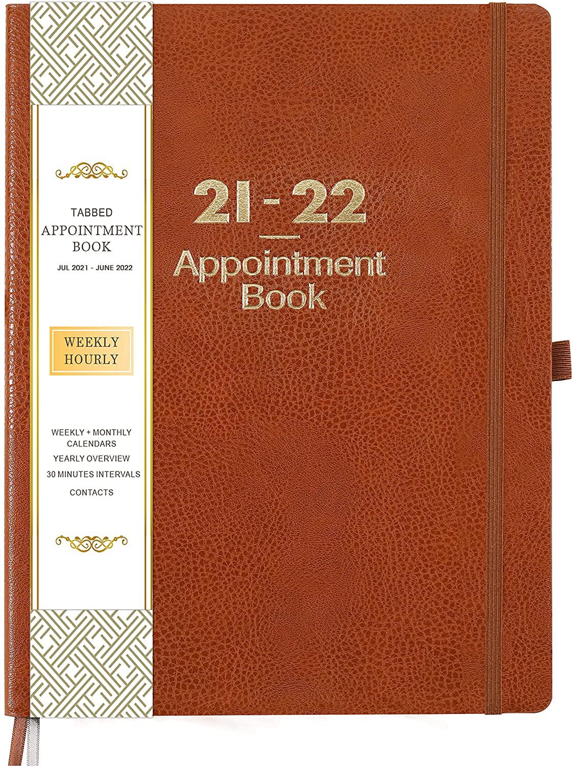 15-Minute Interval Inner Pocket Flexible Soft Cover 2022 Weekly Appointment Book & Planner -January 2022-December 2022 Daily Hourly Planner 8.4 x 11.1 Elastic Closure